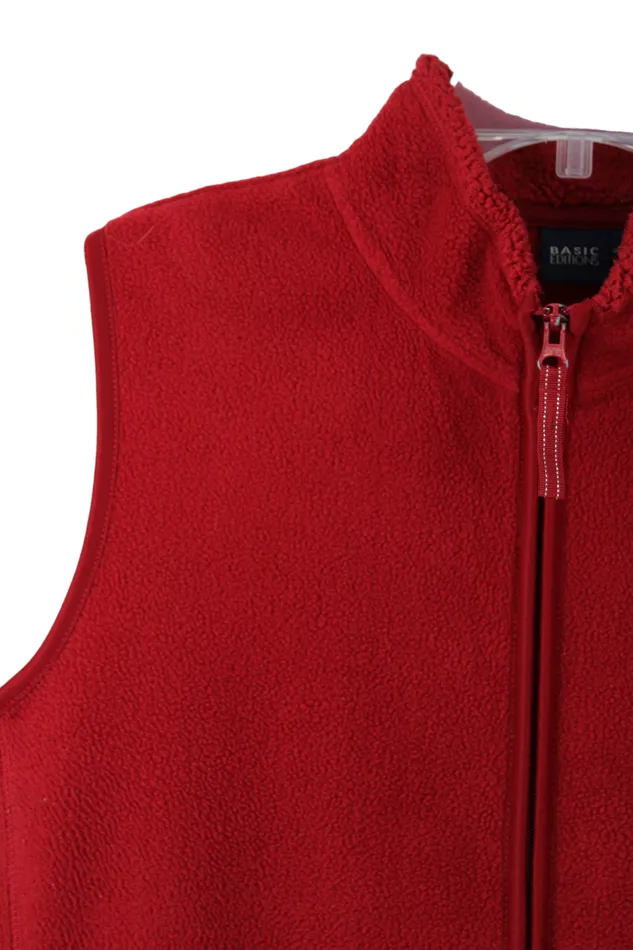 Basic Editions Red Fleece Vest XL Basic Editions Earrings