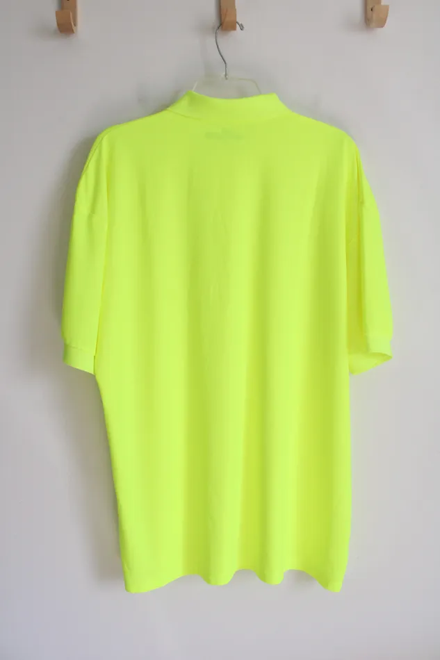 Blue Generation Rings Blue Generation Neon Yellow Polo Shirt XL