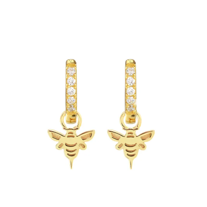 Bumble Bee Hoop Earring Charm Kris Nations Earrings