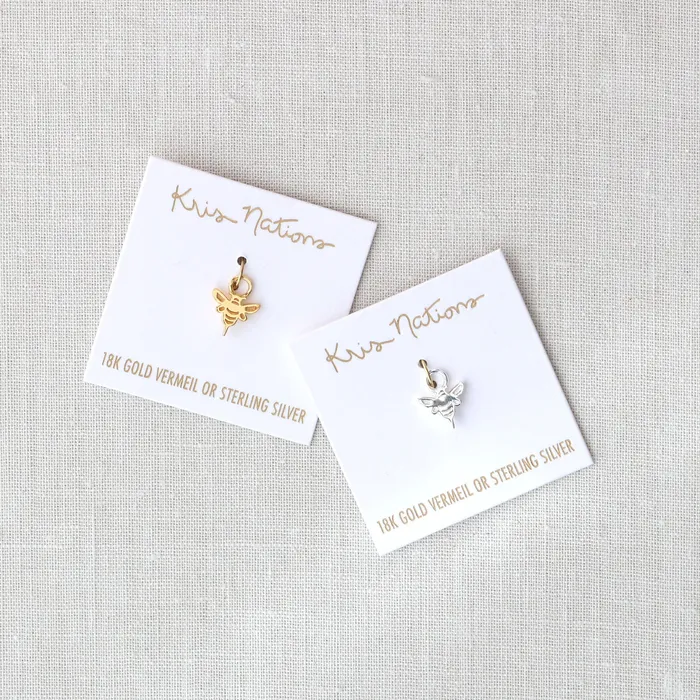 Bumble Bee Hoop Earring Charm Kris Nations Earrings