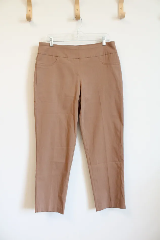 Earrings Ruby Rd Tan Elastic Waistband Pants 14 Ruby Rd