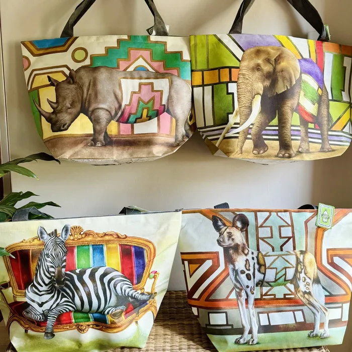 Earrings Whimsical African Animal Maxi Beach Bags