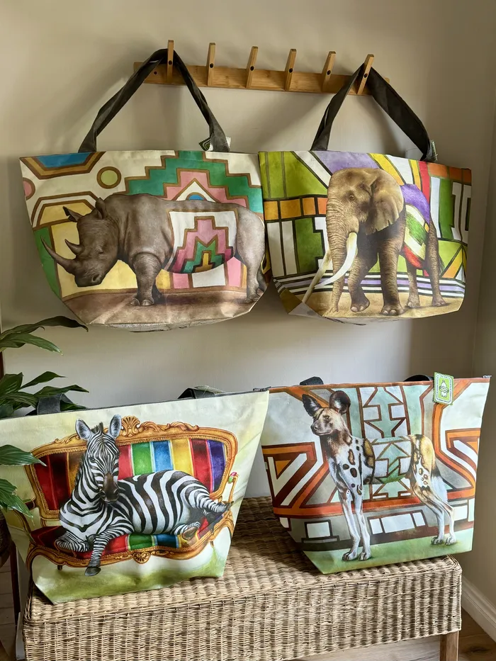 Earrings Whimsical African Animal Maxi Beach Bags