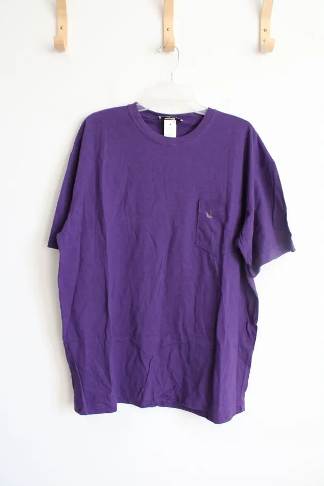 NEW American Eagle Outfitters Purple Pocket Shirt L American Eagle Outfitters Earrings