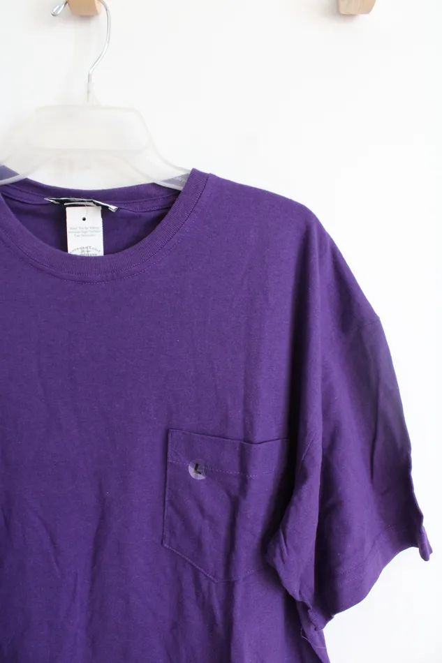 NEW American Eagle Outfitters Purple Pocket Shirt L American Eagle Outfitters Earrings