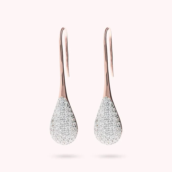Rings Bronzallure Orecchini Pendenti a Goccia Pav