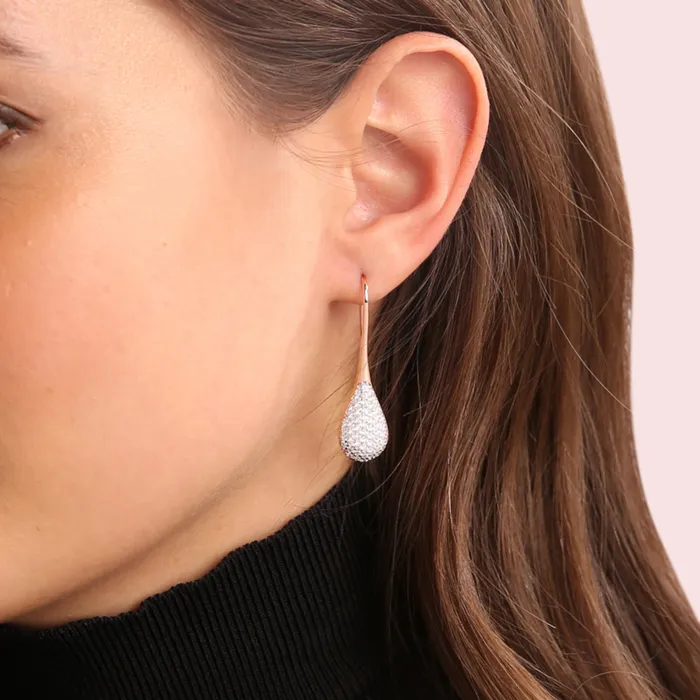 Rings Bronzallure Orecchini Pendenti a Goccia Pav