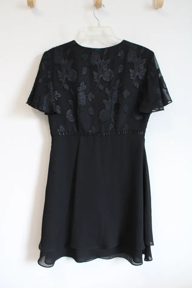 Rings DJI DJI Vintage Black Flowy Black Dress 910