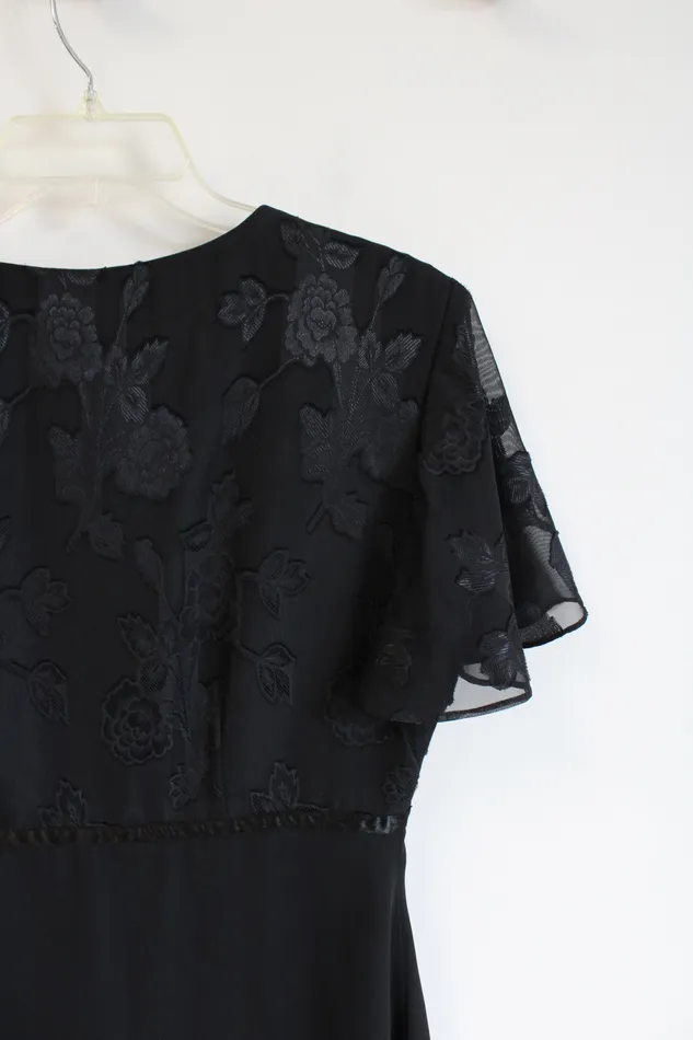 Rings DJI DJI Vintage Black Flowy Black Dress 910