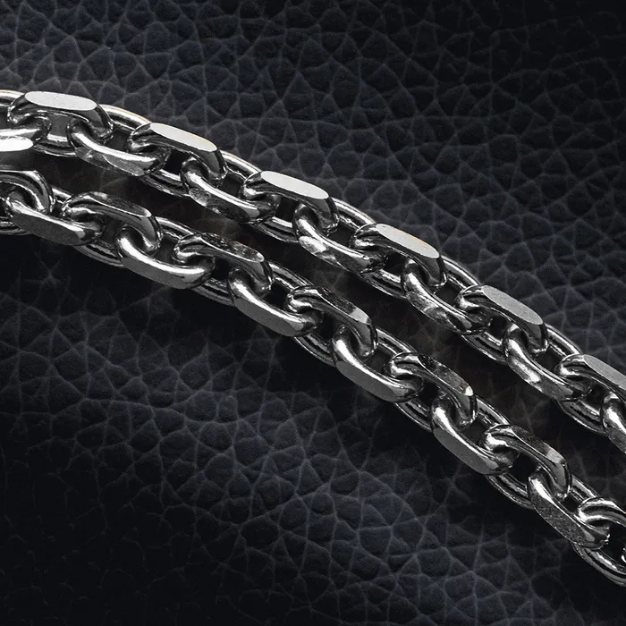 35mm Silver Forza Heavy Link Chain Lion Clasp Proclamation Jewelry Necklaces