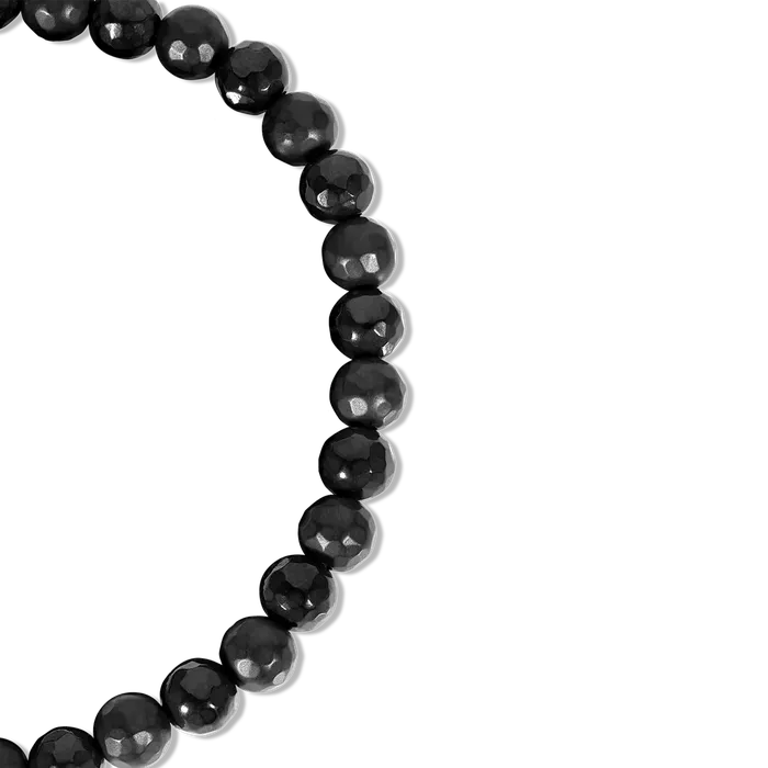 Bracelets 8mm Bead with Clasp Lunar Black Beaded Bracelet 6mm