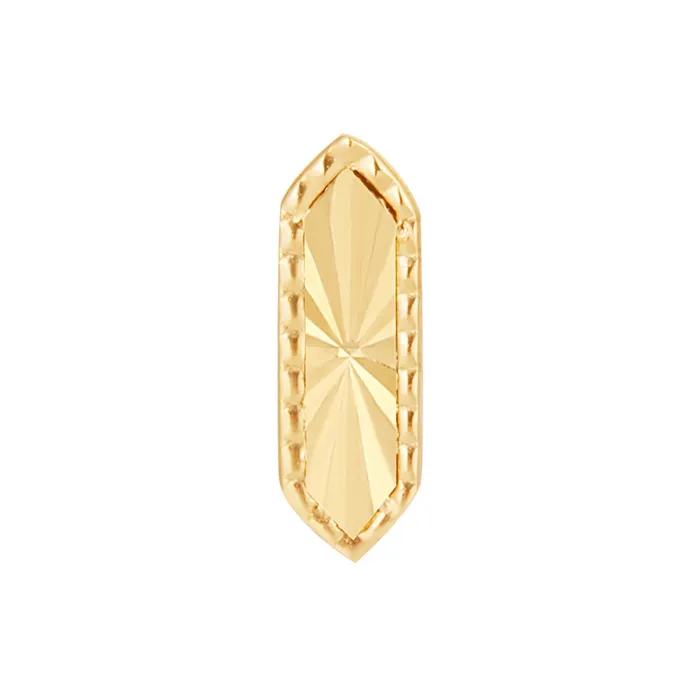 Buddha Jewelry Organics Earrings threadless Moxy End in Gold
