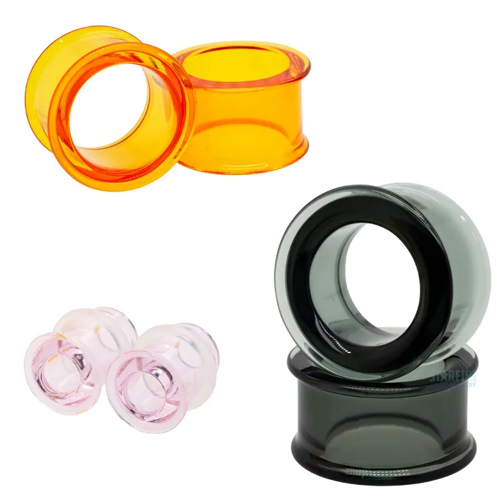 Earrings Gorilla Glass Boro Bullet Holes glass eyelets Amber