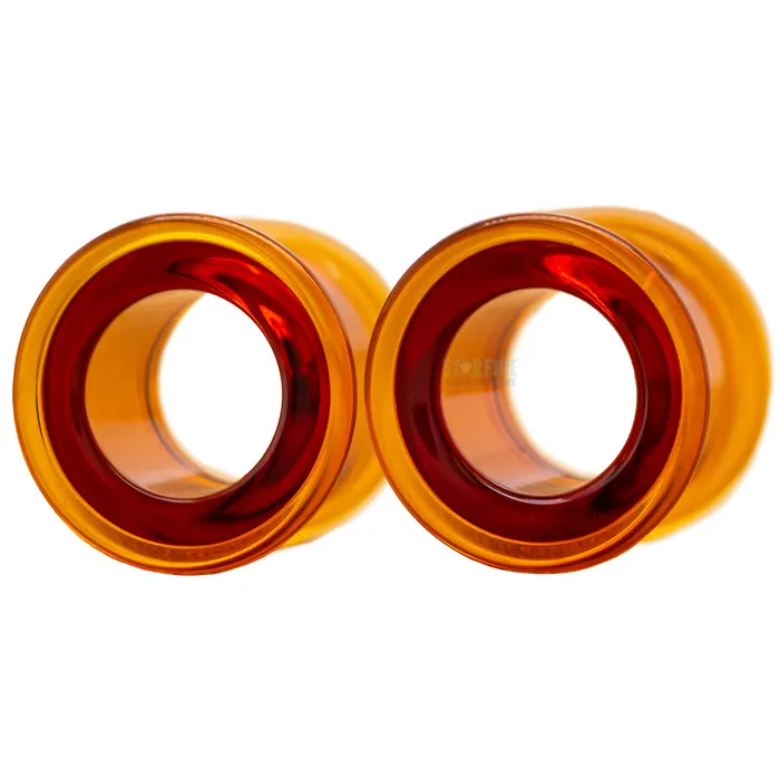Earrings Gorilla Glass Boro Bullet Holes glass eyelets Amber
