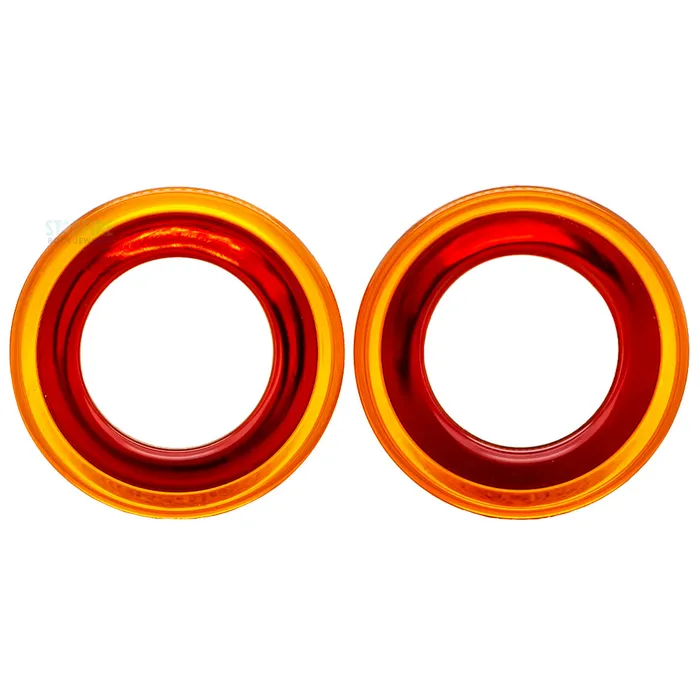 Earrings Gorilla Glass Boro Bullet Holes glass eyelets Amber