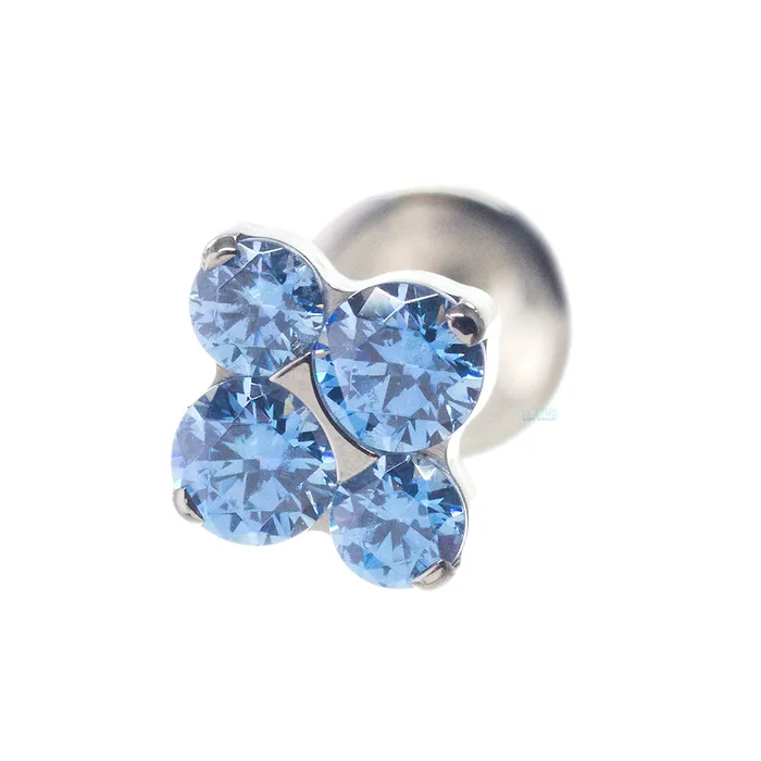 Earrings Industrial Strength IS North Star Faceted Gem Cluster on Flatback