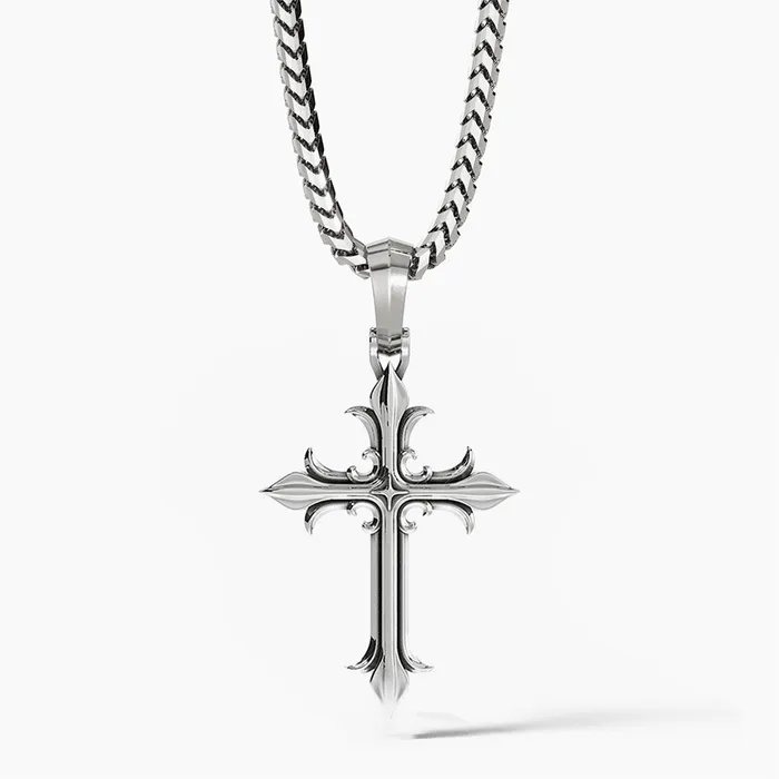 Faith Silver Cross Pendant Proclamation Jewelry Necklaces