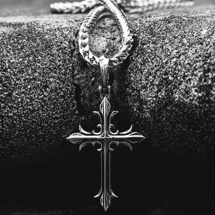 Faith Silver Cross Pendant Proclamation Jewelry Necklaces