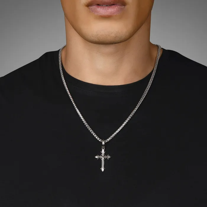 Faith Silver Cross Pendant Proclamation Jewelry Necklaces