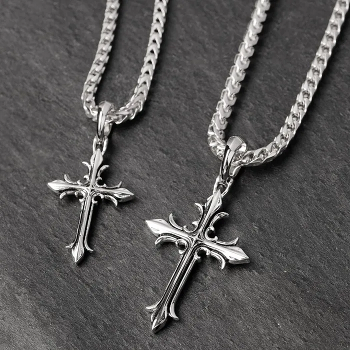 Faith Silver Cross Pendant Proclamation Jewelry Necklaces