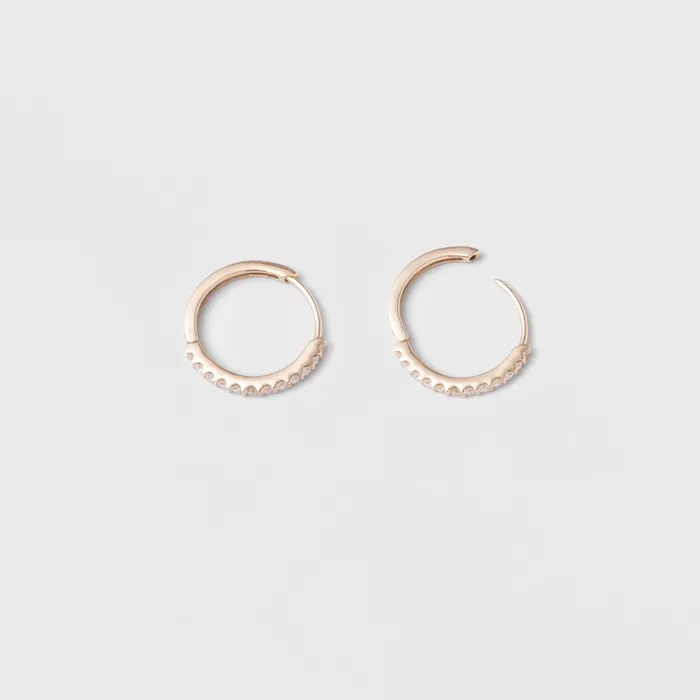 fejn PWD new diamond huggie solid gold Earrings