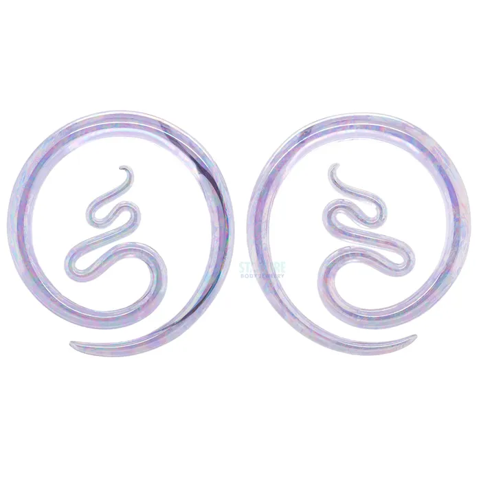 Glassheart Glass Heart Studio Earrings Glass Moons Oil Slick Purple Rain
