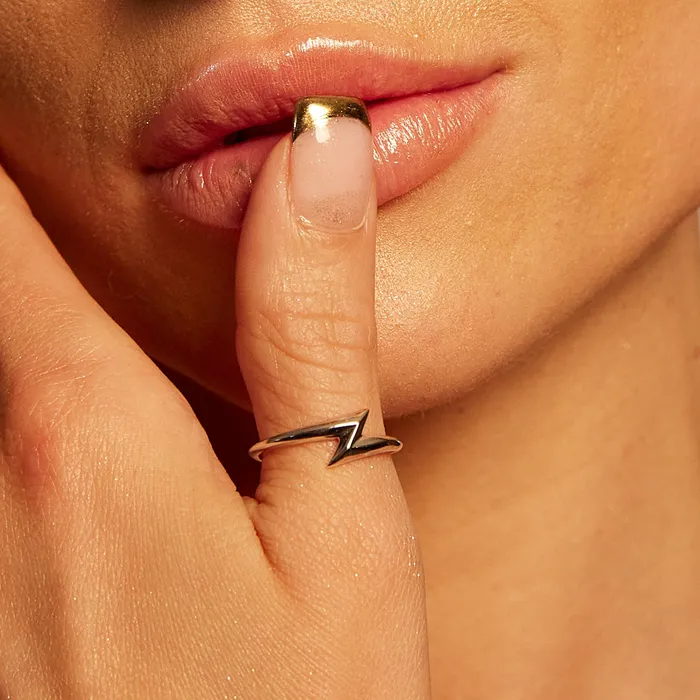 Lightning Bolt Open Ring Scream Pretty Rings Lightning Bolt Open Ring Scream Pretty Rings