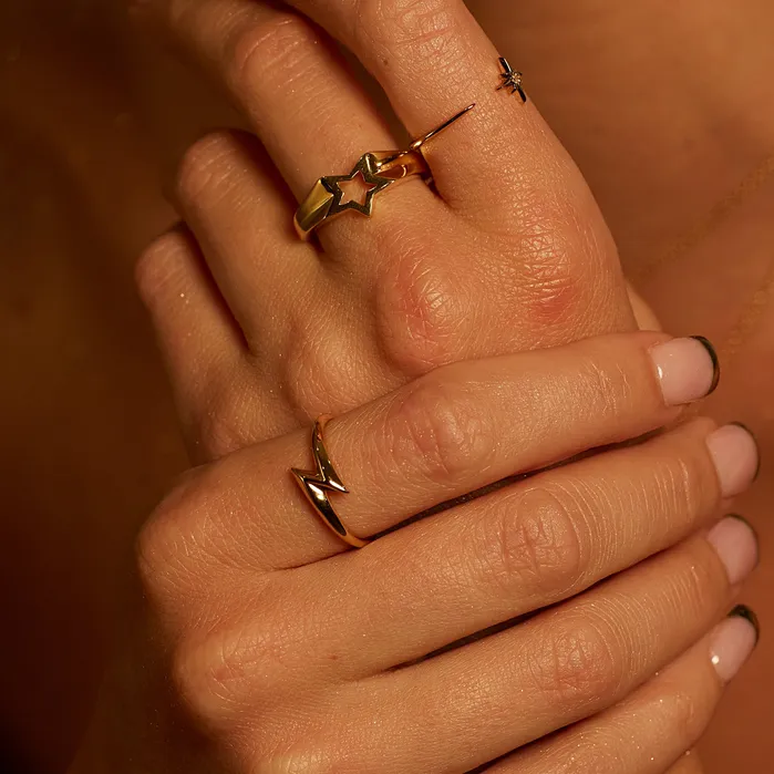 Lightning Bolt Open Ring Scream Pretty Rings Lightning Bolt Open Ring Scream Pretty Rings