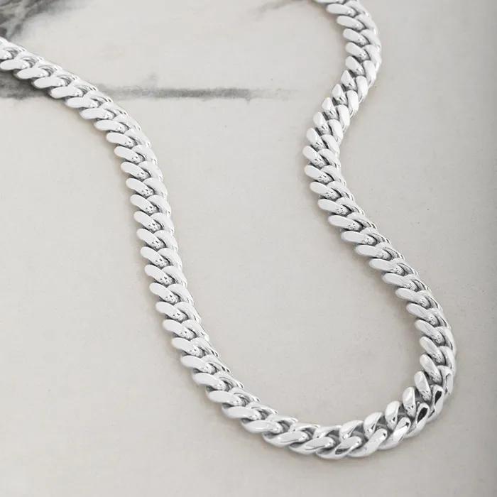 Necklaces Proclamation Jewelry 7mm Silver Miami Cuban Link Chain