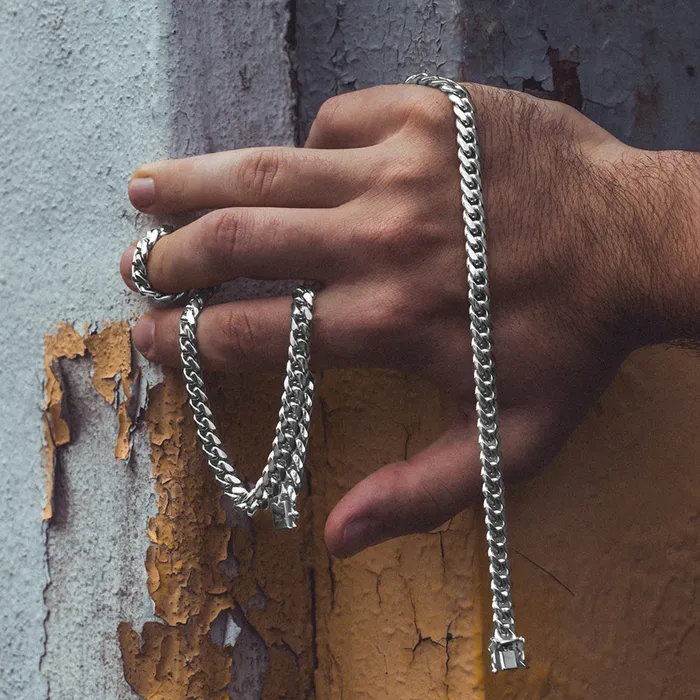Necklaces Proclamation Jewelry 7mm Silver Miami Cuban Link Chain