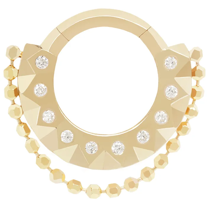 Radiance Clicker in Gold with Diamonds Maya Jewelry Earrings