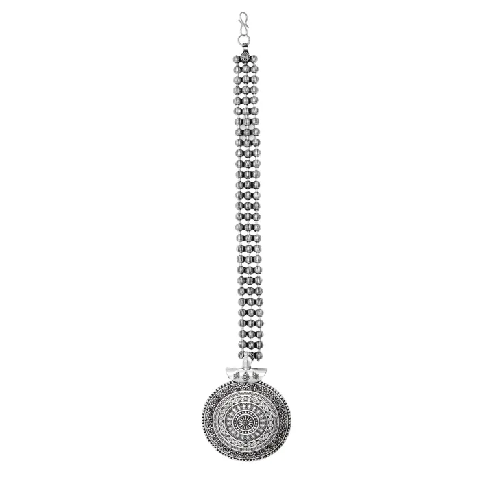 Rings Teejh Sayesha Silver Oxidised Maang Tika Teejh Rings Teejh Sayesha Silver Oxidised Maang Tika Teejh