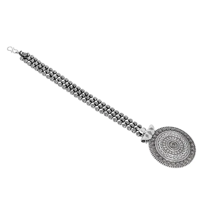 Rings Teejh Sayesha Silver Oxidised Maang Tika Teejh Rings Teejh Sayesha Silver Oxidised Maang Tika Teejh
