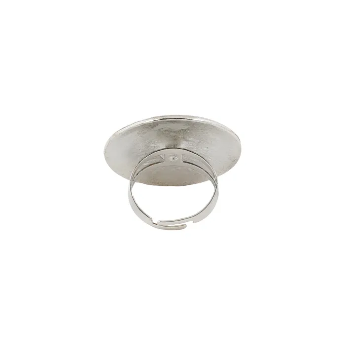 Teejh Nayana Black Stone Silver Oxidised Ring Teejh Rings