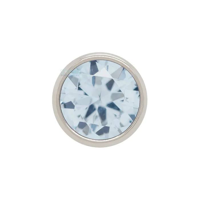 threadless 3mm BezelSet BrilliantCut Gem End Anatometal Rings