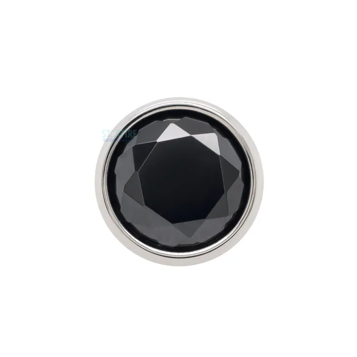 threadless 3mm BezelSet BrilliantCut Gem End Anatometal Rings