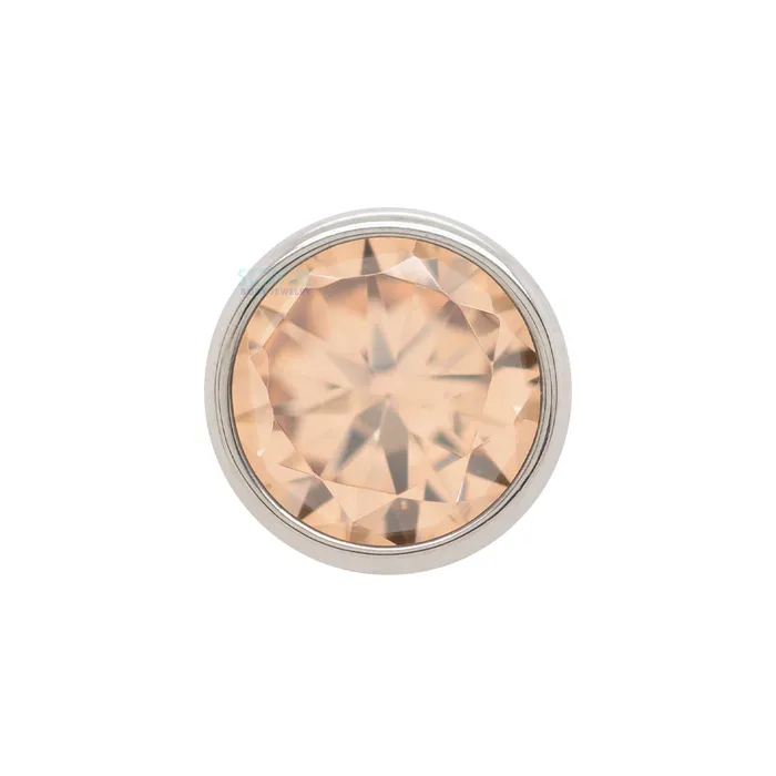threadless 3mm BezelSet BrilliantCut Gem End Anatometal Rings