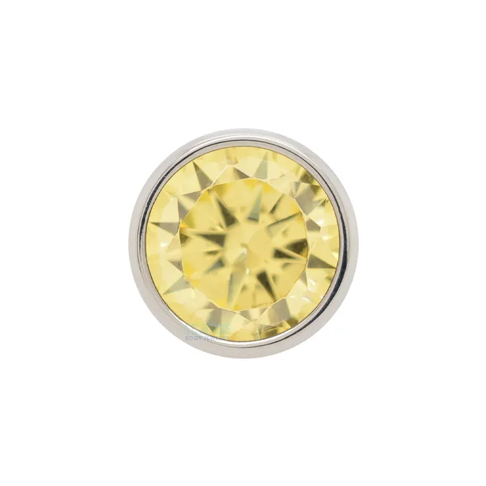 threadless 3mm BezelSet BrilliantCut Gem End Anatometal Rings