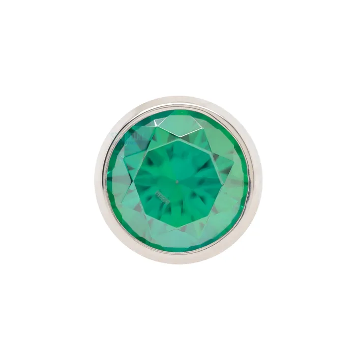 threadless 3mm BezelSet BrilliantCut Gem End Anatometal Rings