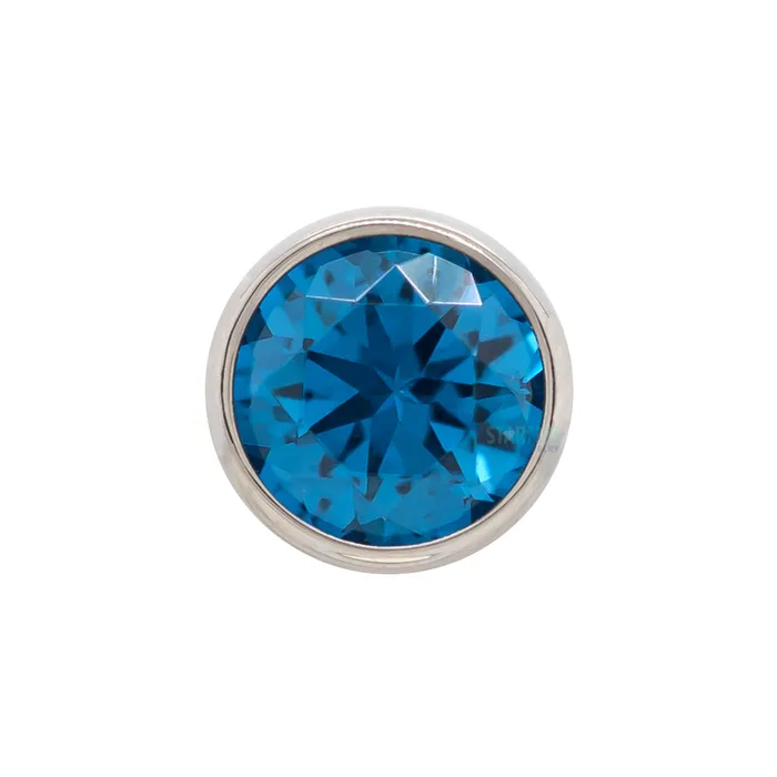 threadless 3mm BezelSet BrilliantCut Gem End Anatometal Rings