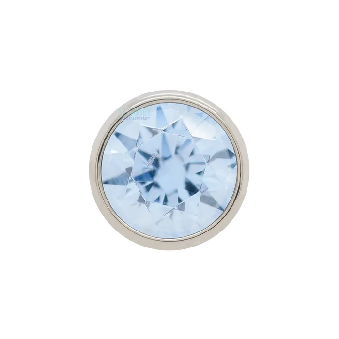 threadless 3mm BezelSet BrilliantCut Gem End Anatometal Rings
