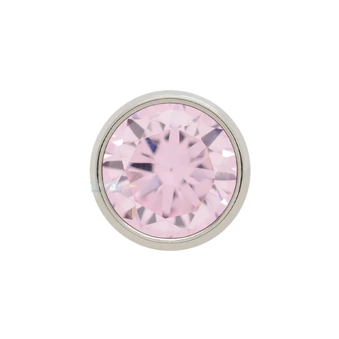 threadless 3mm BezelSet BrilliantCut Gem End Anatometal Rings