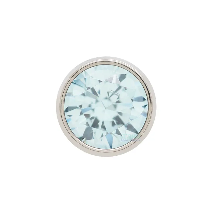 threadless 3mm BezelSet BrilliantCut Gem End Anatometal Rings