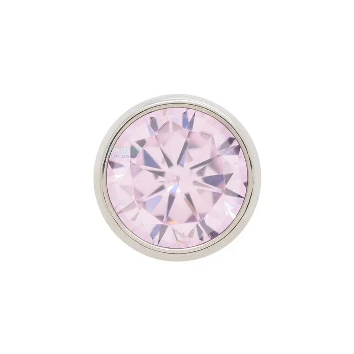 threadless 3mm BezelSet BrilliantCut Gem End Anatometal Rings