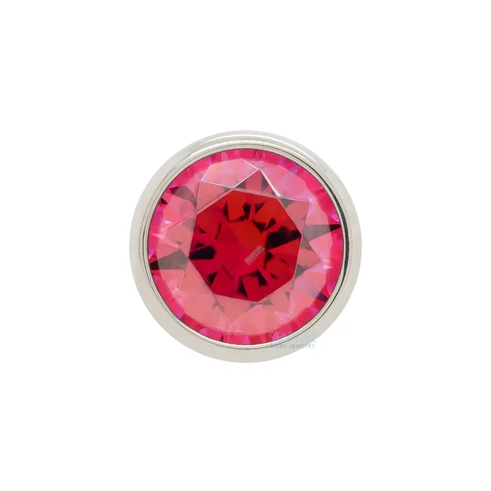 threadless 3mm BezelSet BrilliantCut Gem End Anatometal Rings