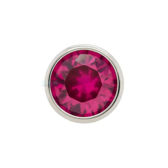 threadless 3mm BezelSet BrilliantCut Gem End Anatometal Rings