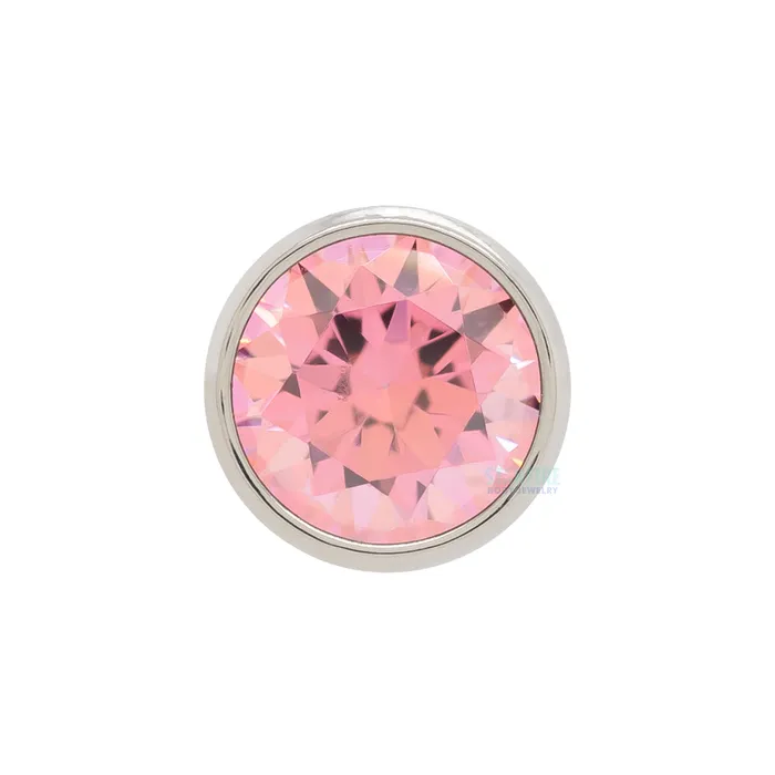 threadless 3mm BezelSet BrilliantCut Gem End Anatometal Rings