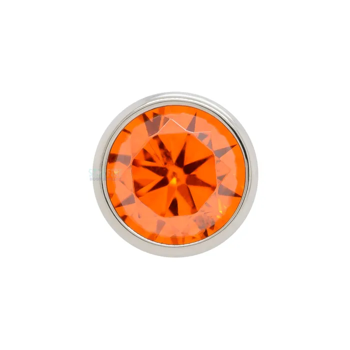 threadless 3mm BezelSet BrilliantCut Gem End Anatometal Rings