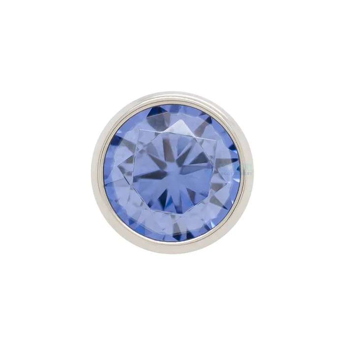 threadless 3mm BezelSet BrilliantCut Gem End Anatometal Rings