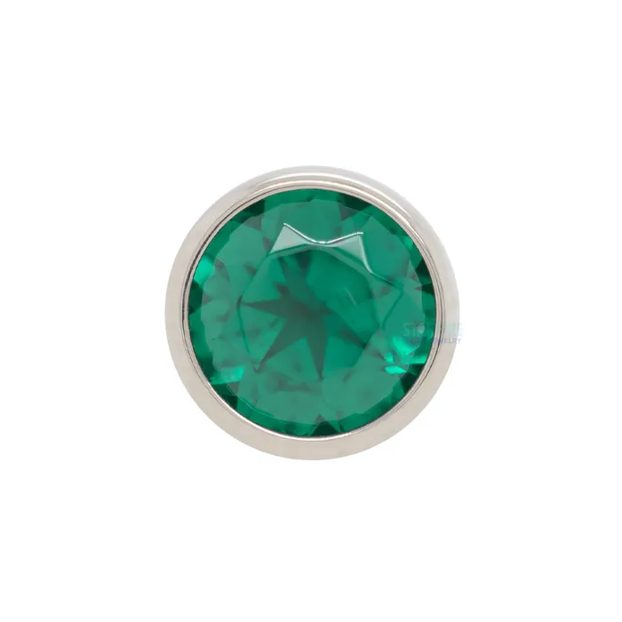 threadless 3mm BezelSet BrilliantCut Gem End Anatometal Rings